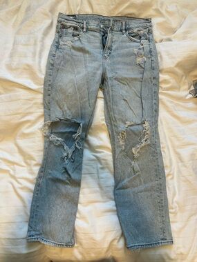 American Eagle Outfitters Light Blue Distressed Skinny Jeans